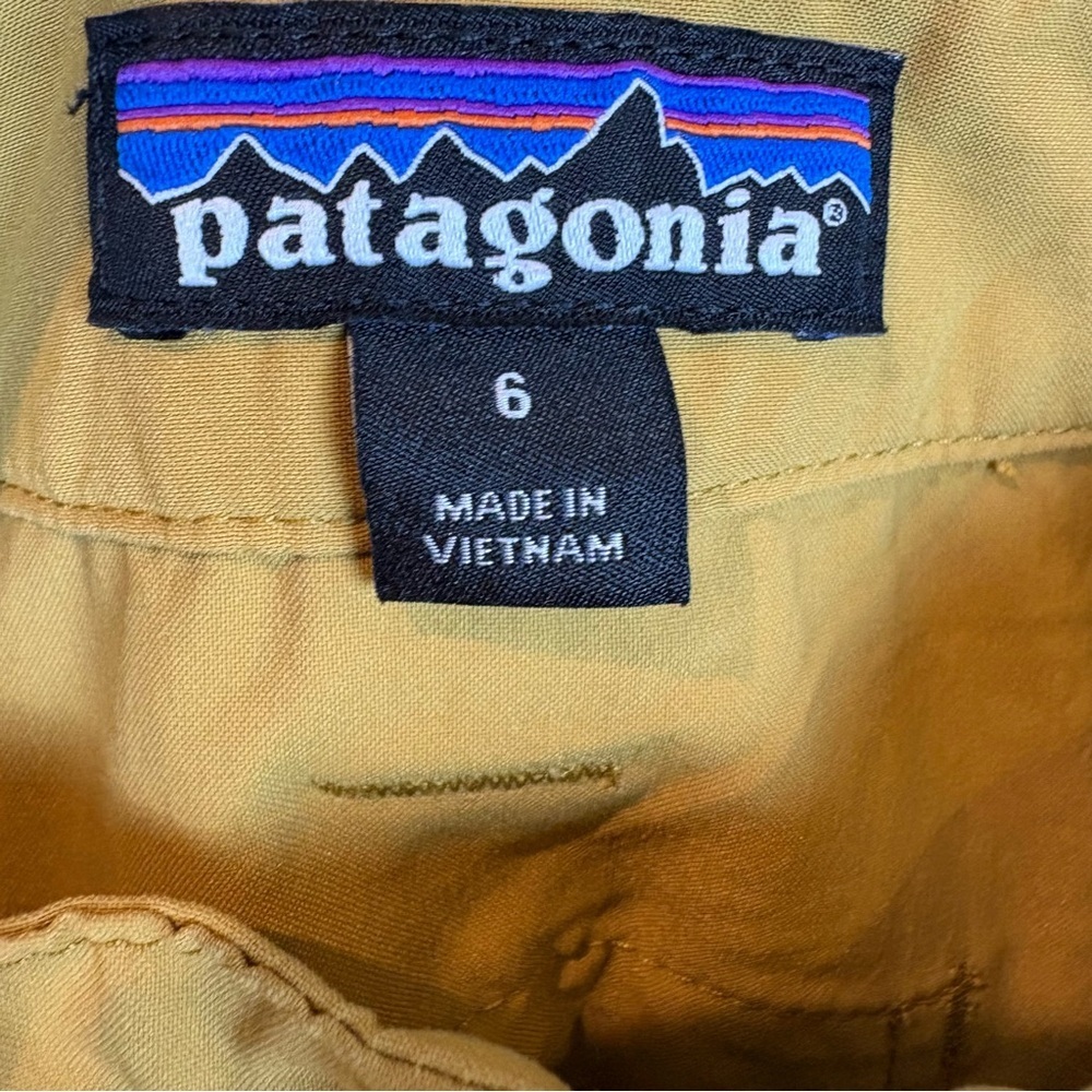 Patagonia W’s RPS Rock Pants Yellow Gold Sz 6 - Picture 8 of 10